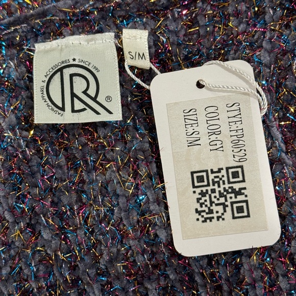 Fashion Apparel & Accessories Blue Multi-sparkle Sleeveless Hoodie Cardigan- S/M - Picture 10 of 13